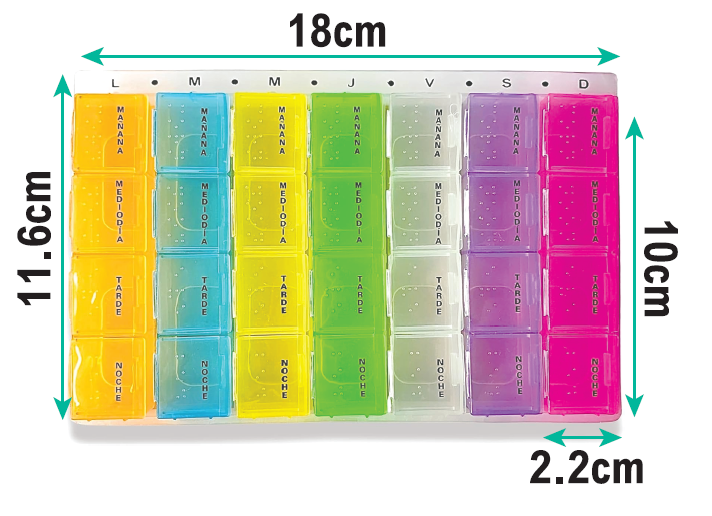 Pastillero semanal 4 tomas